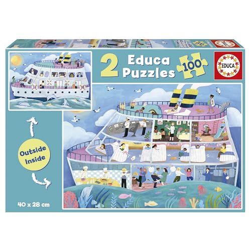 educa-kinderpuzzle-boot-2x100-teile-set-ab-6-jahren image 8
