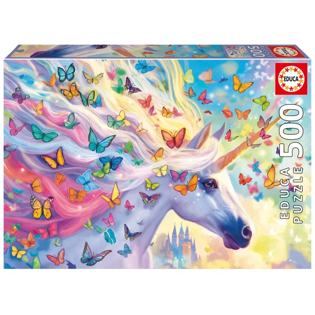 educa-20254-regenbogen-einhorn-puzzle-500-teile image 1