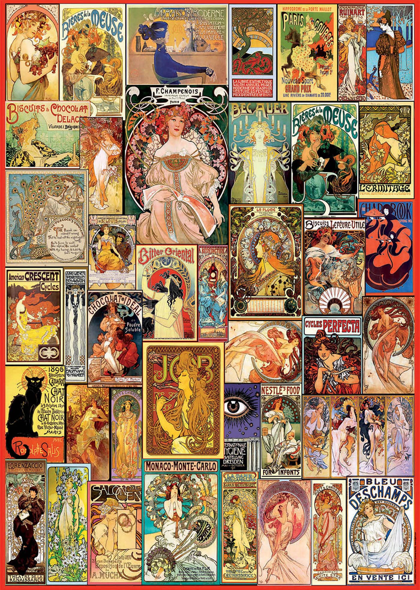 educa-19258-jugendstil-collage-puzzle-1000-teile-kunst image 2