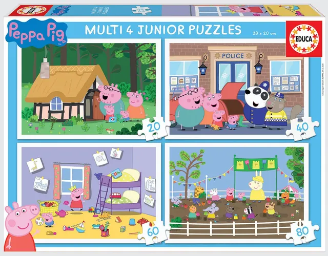 educa-peppa-wutz-puzzle-4in1-20-40-60-80-teile-ab-4-jahren image 1