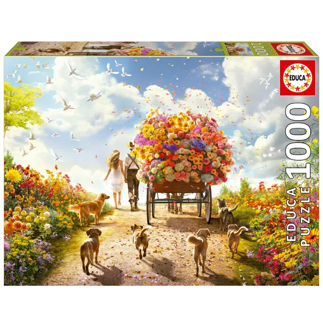 educa-blumenkutsche-19921-1000-teile-puzzle-blumenmotiv image 1