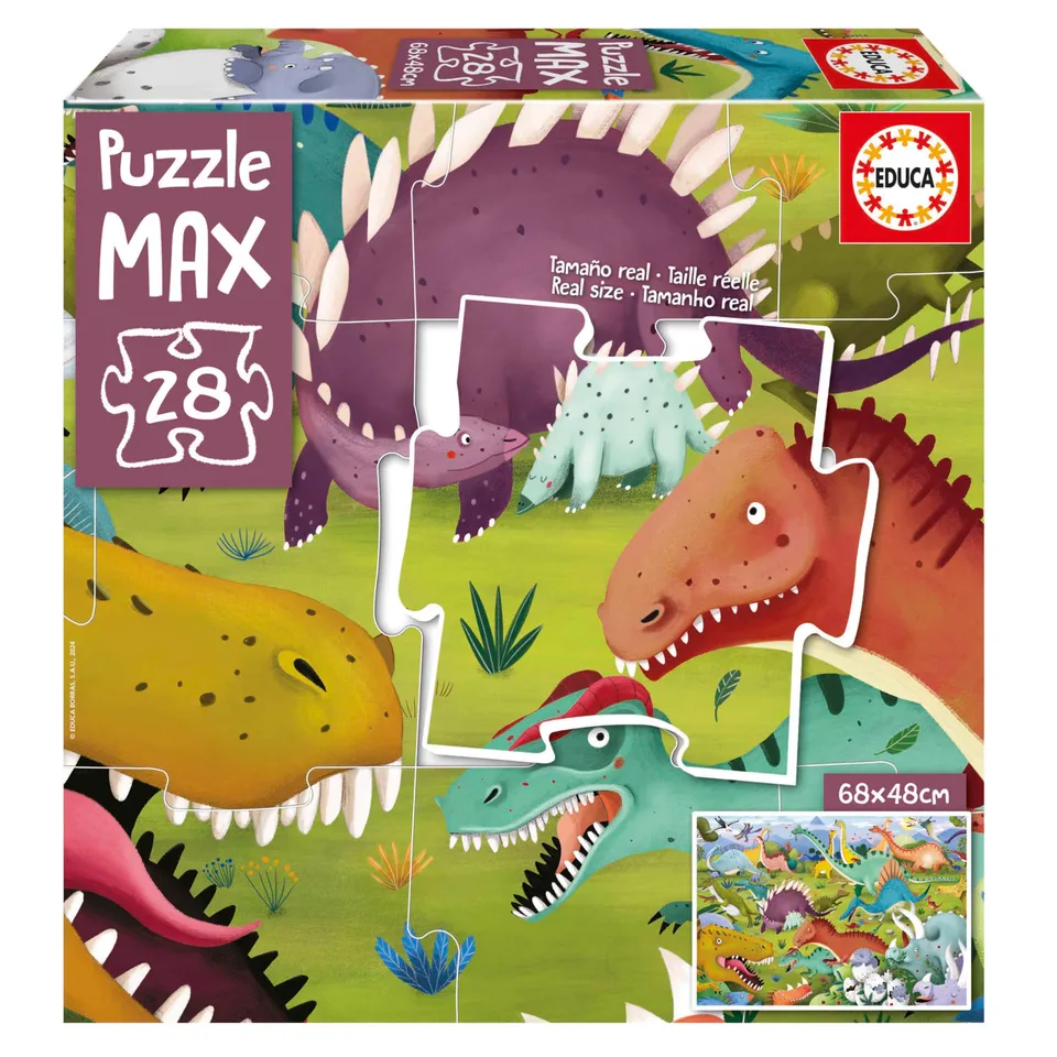 educa-puzzle-max-dinosaurier-kinderpuzzle-28-xxl-teile-ab-3-jahren image 1