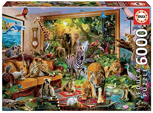 educa-wilde-tiere-im-haus-17679-puzzle-6000-teile-dschungel image 8