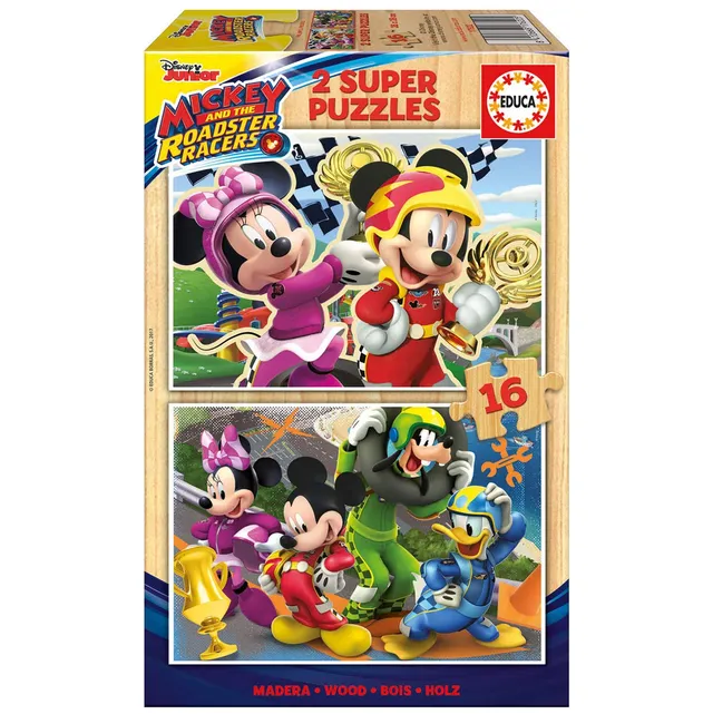 educa-17622-mickey-2x16-holzpuzzle-f-r-kinder-ab-3-jahren image 1