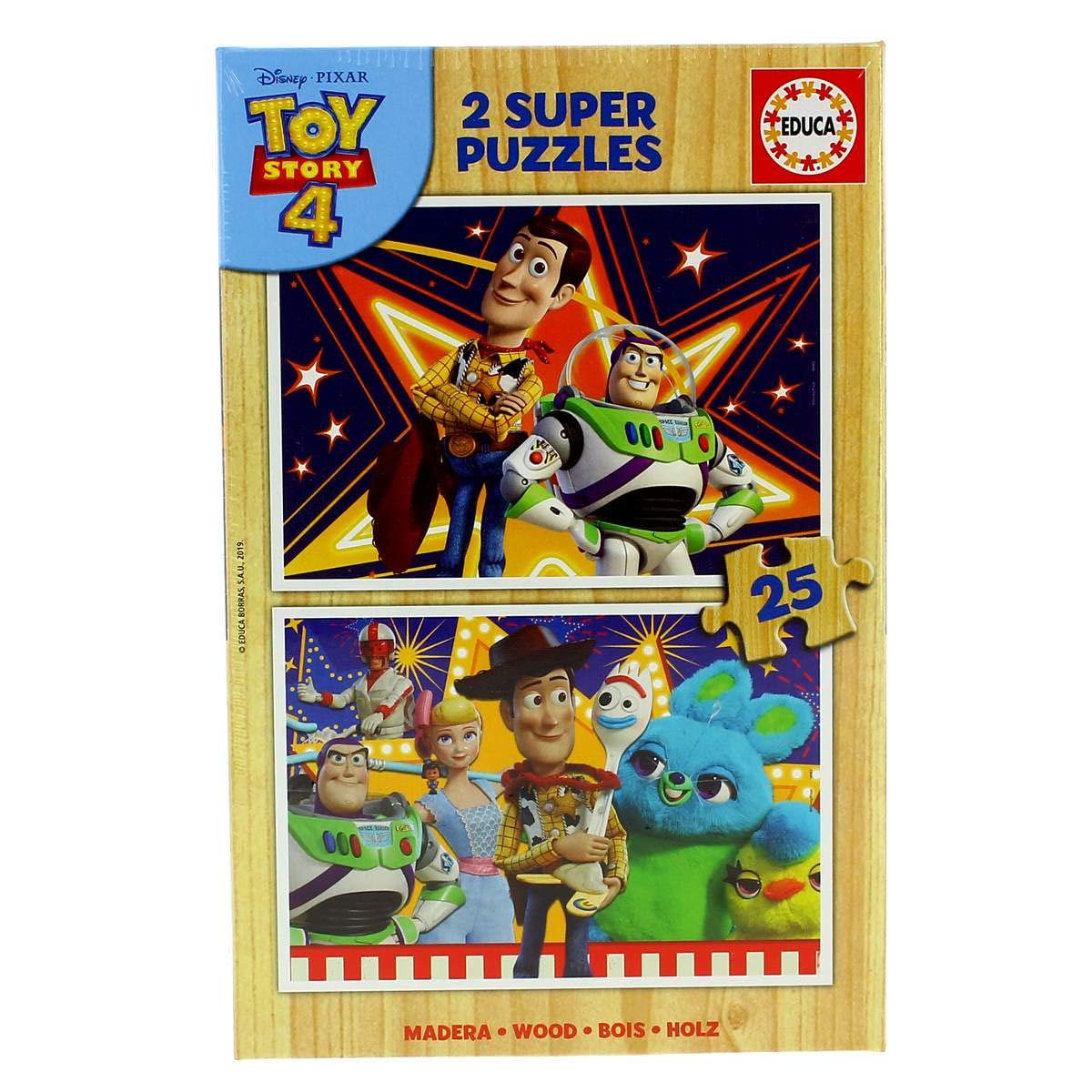 educa-toy-story-4-holzpuzzle-2x25-teile-ab-3-jahren image 1