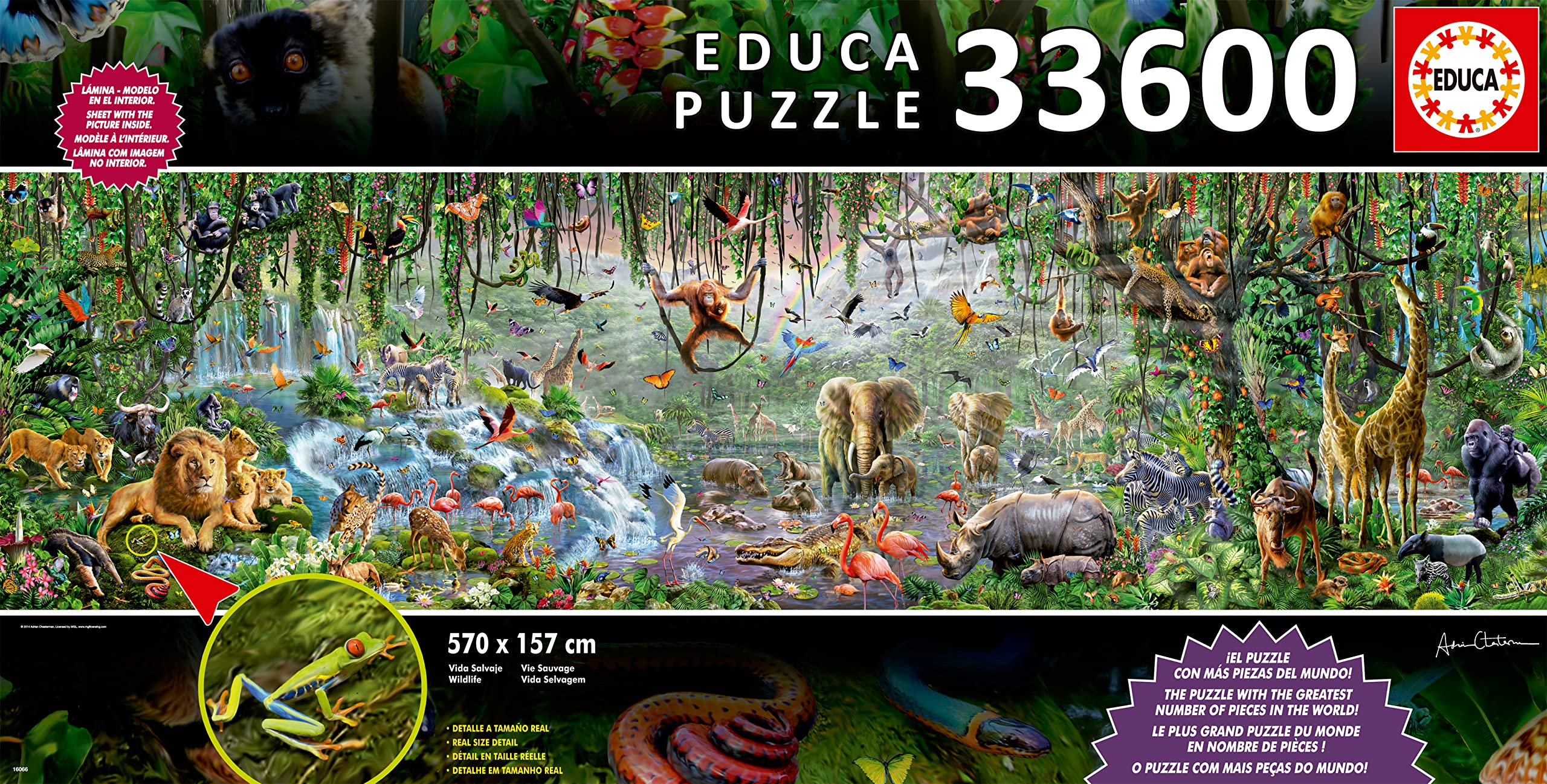 educa-wildlife-16066-33600-teile-puzzle-tiere-dschungel image 5