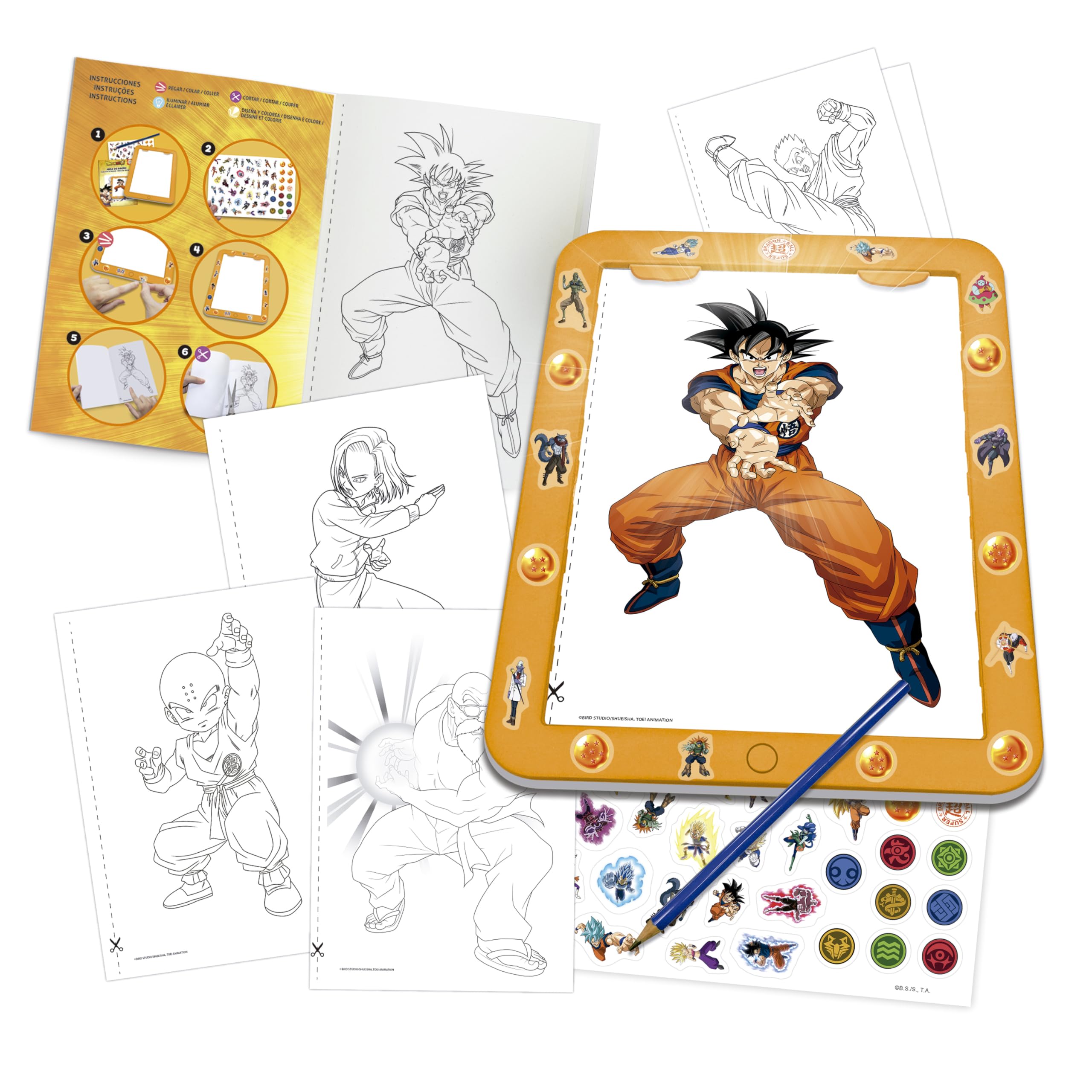 educa-dragon-ball-leuchttisch-maltisch-zeichenset-ab-5-jahren image 2
