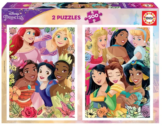 educa-19253-disney-prinzessinnen-puzzle-2x500-teile-ab-11-jahren image 1