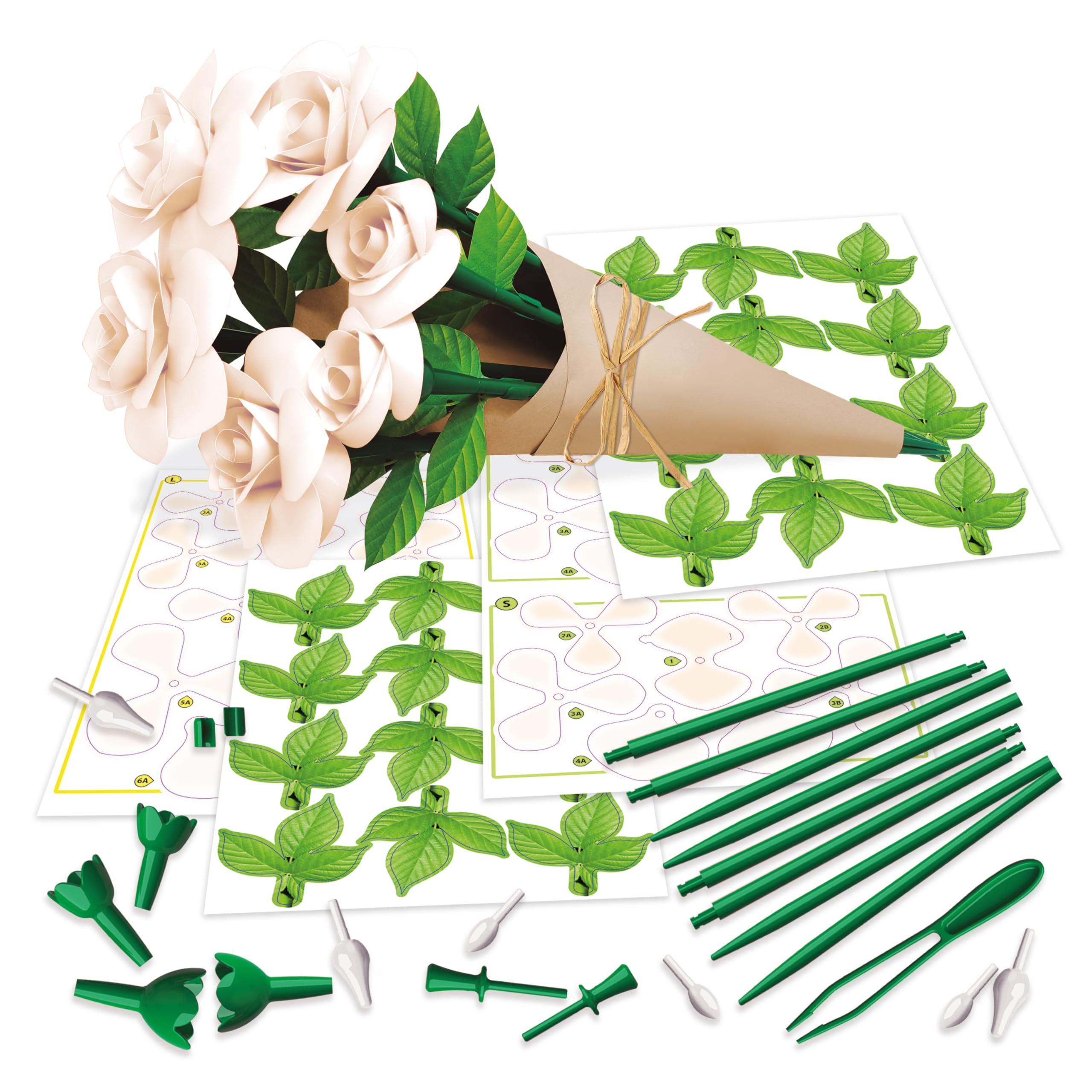 educa-arts-crafts-blumenstrau-wei-e-rosen-bastelset-12-rosen image 3