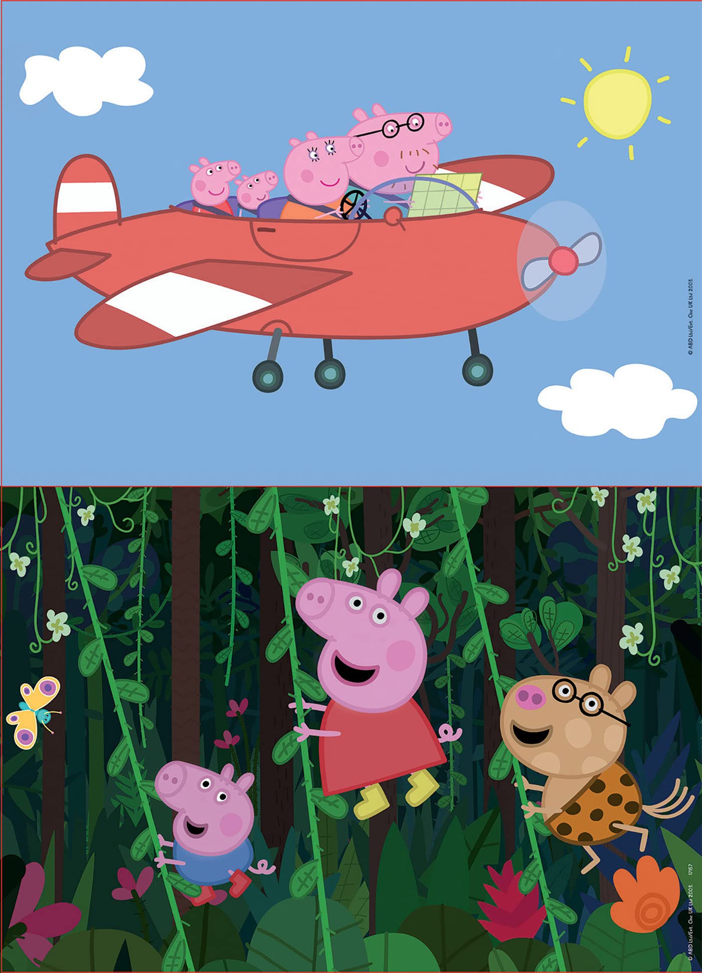 educa-17157-peppa-wutz-holzpuzzle-2x16-teile-ab-3-jahren image 2