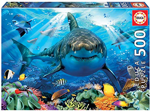 educa-wei-er-hai-puzzle-500-teile-18478-meerestiere-unterwasser image 7