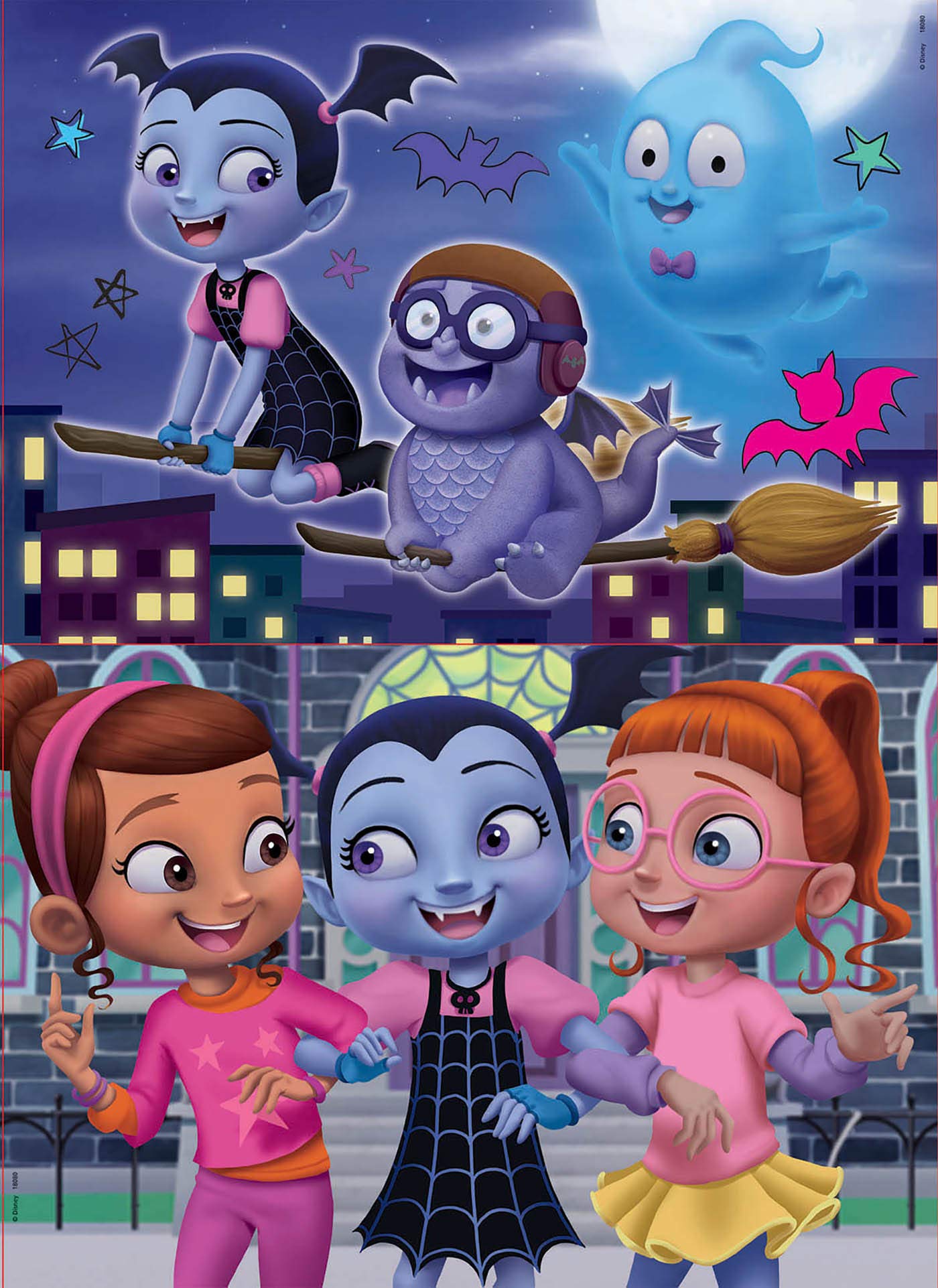 educa-vampirina-kinderpuzzle-2x16-teile-disney-tiere-ab-3-jahren image 2