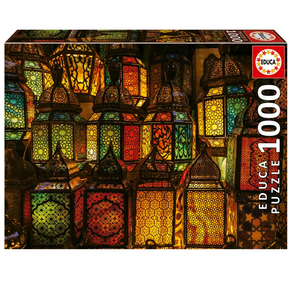 educa-orientalische-lampen-19668-1000-teile-puzzle-laternen image 1