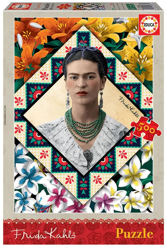 educa-18483-frida-kahlo-puzzle-500-teile-kunst image 1
