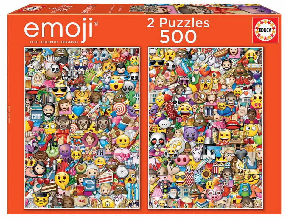 educa-17992-emoji-2x500-teile-puzzle-set-34x48-cm image 1