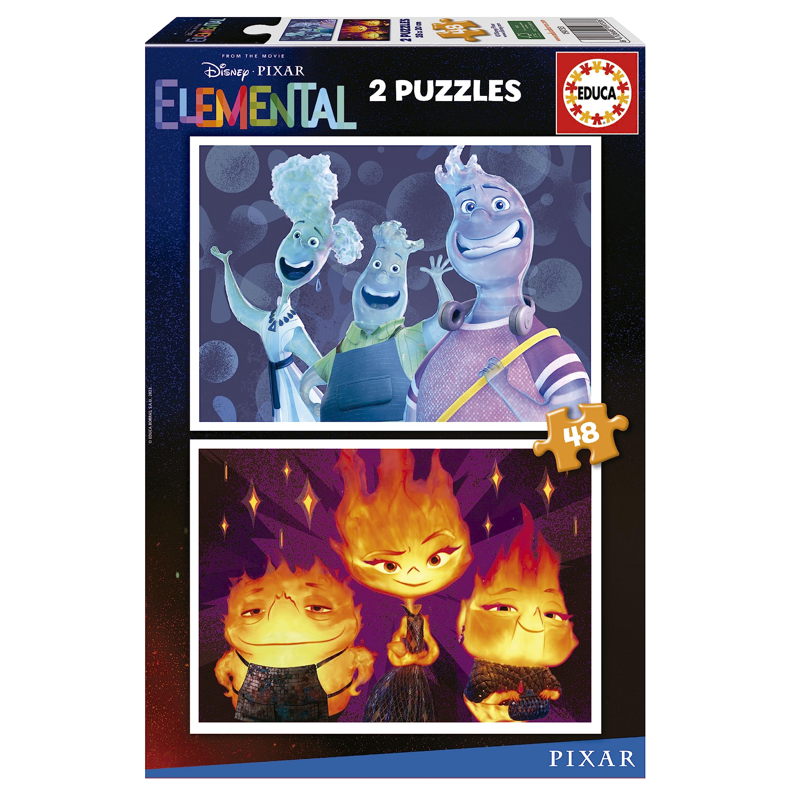educa-elemental-2x48-teile-kinderpuzzle-disney-pixar-ab-4-jahren image 1