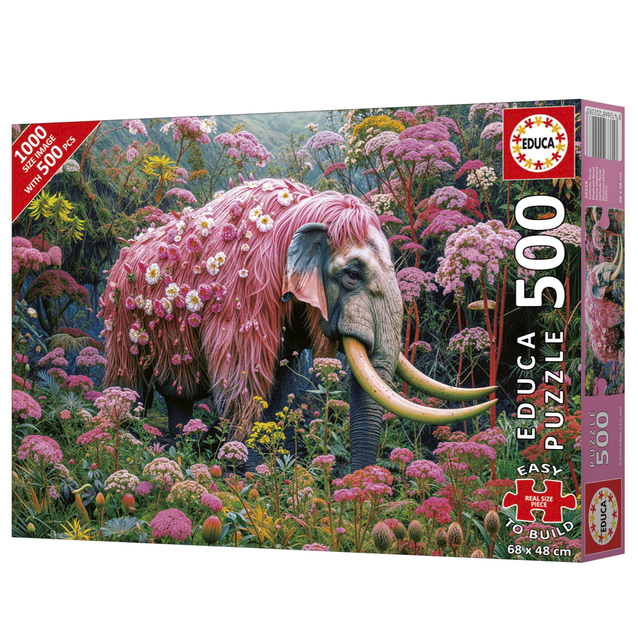 educa-floraler-elefant-20228-puzzle-500-teile-48x34-cm-ab-11-jahren image 3