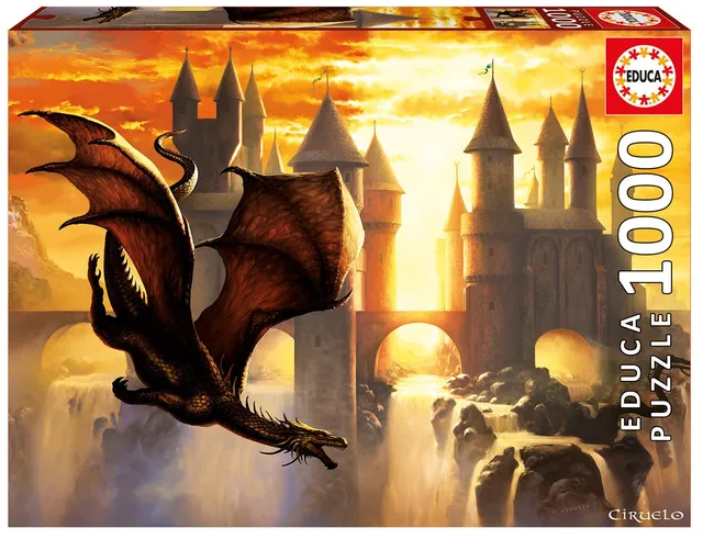 educa-sunset-dragon-puzzle-1000-teile-ciruelo-17312 image 1