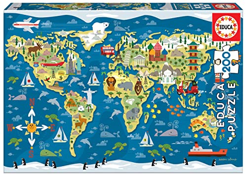 educa-weltkarte-kinderpuzzle-200-teile-lernpuzzle-ab-6 image 6
