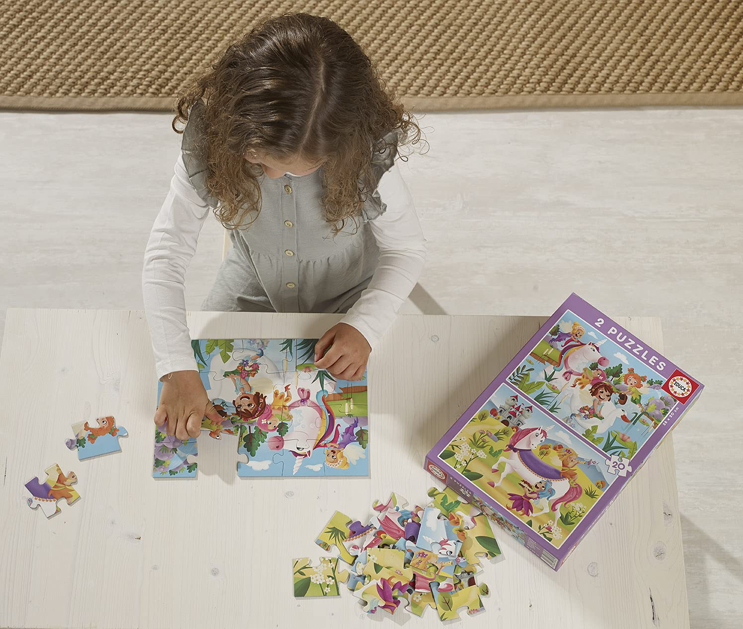 educa-18064-einh-rner-und-feen-puzzle-2x20-teile-ab-3-jahren image 3