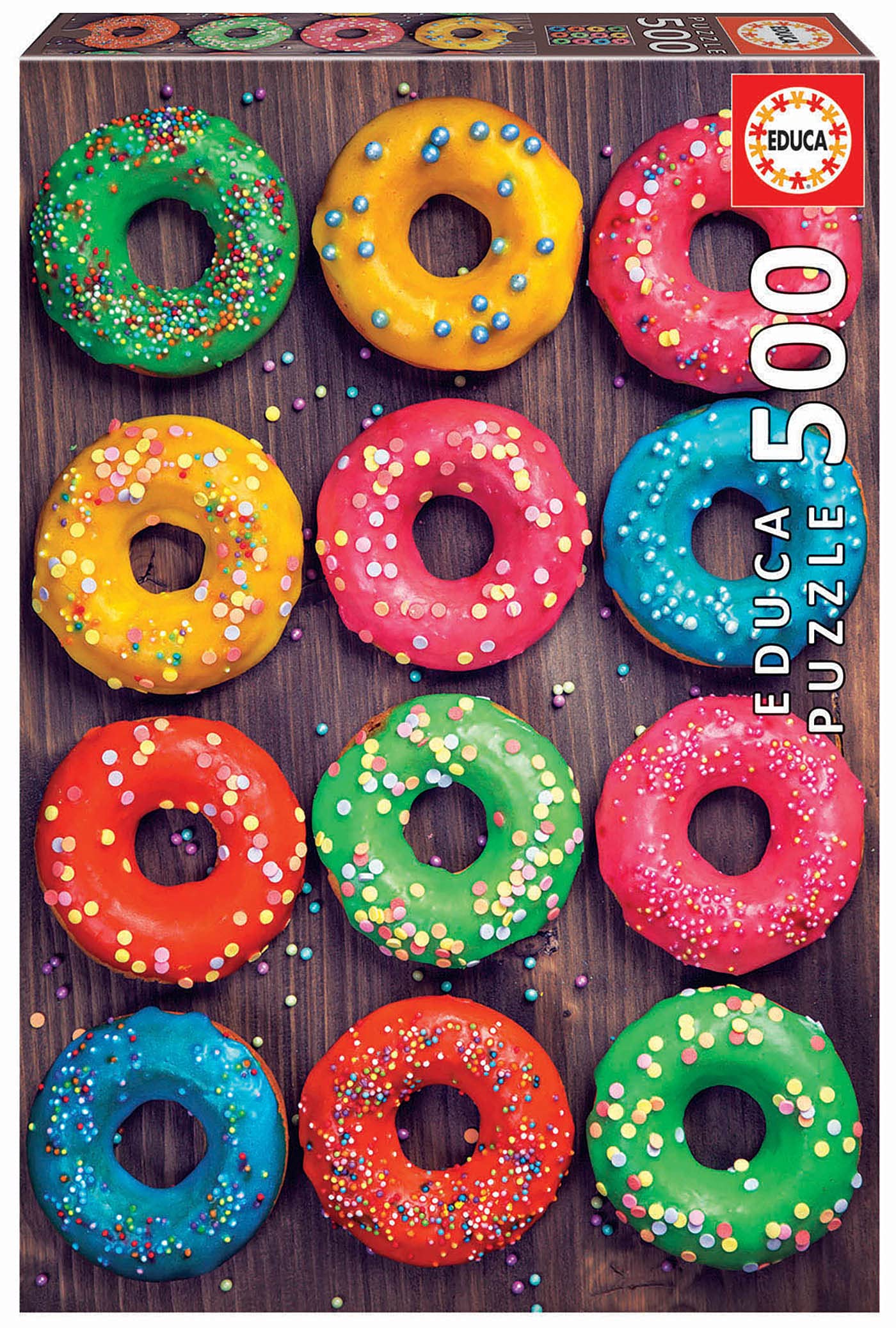 educa-bunte-donuts-500-teile-puzzle-food-motiv-34x48-cm image 1