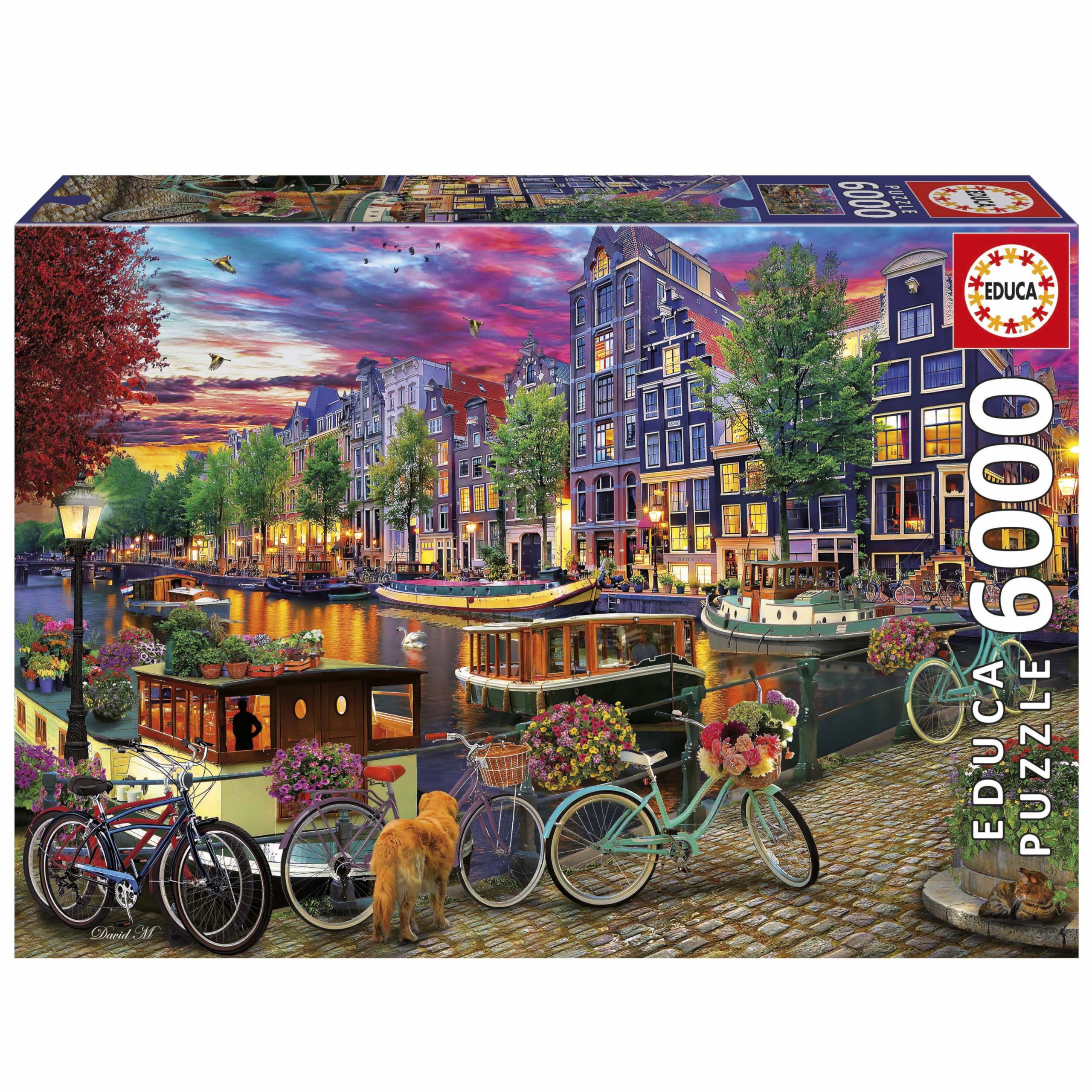 educa-6000-teile-puzzle-radfahren-in-amsterdam-156x107-cm image 1