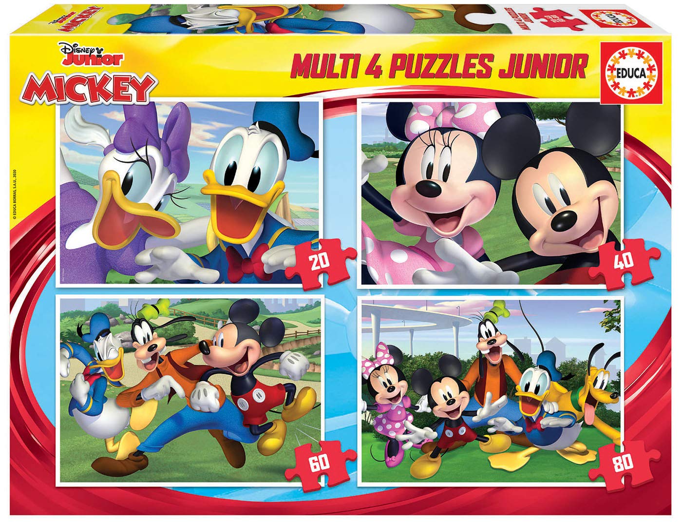 educa-mickeys-freunde-18627-puzzle-set-4in1-disney-ab-5 image 1