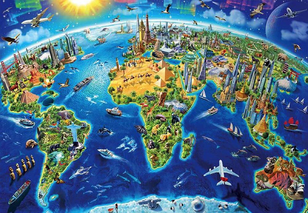 educa-wahrzeichen-der-welt-puzzle-1000-teile-miniatur-19036 image 2