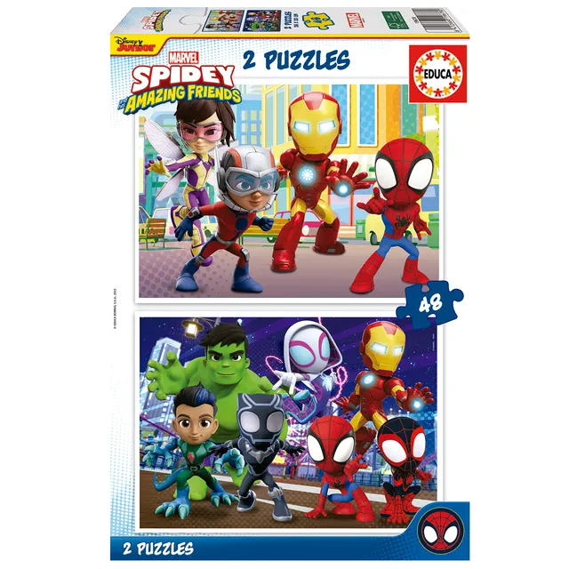 educa-19678-spidey-super-freunde-puzzle-2x48-teile-ab-4-jahren image 1