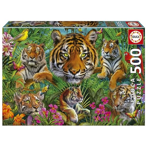 educa-tiger-im-dschungel-19902-500-teile-puzzle-48-x-34-cm image 6