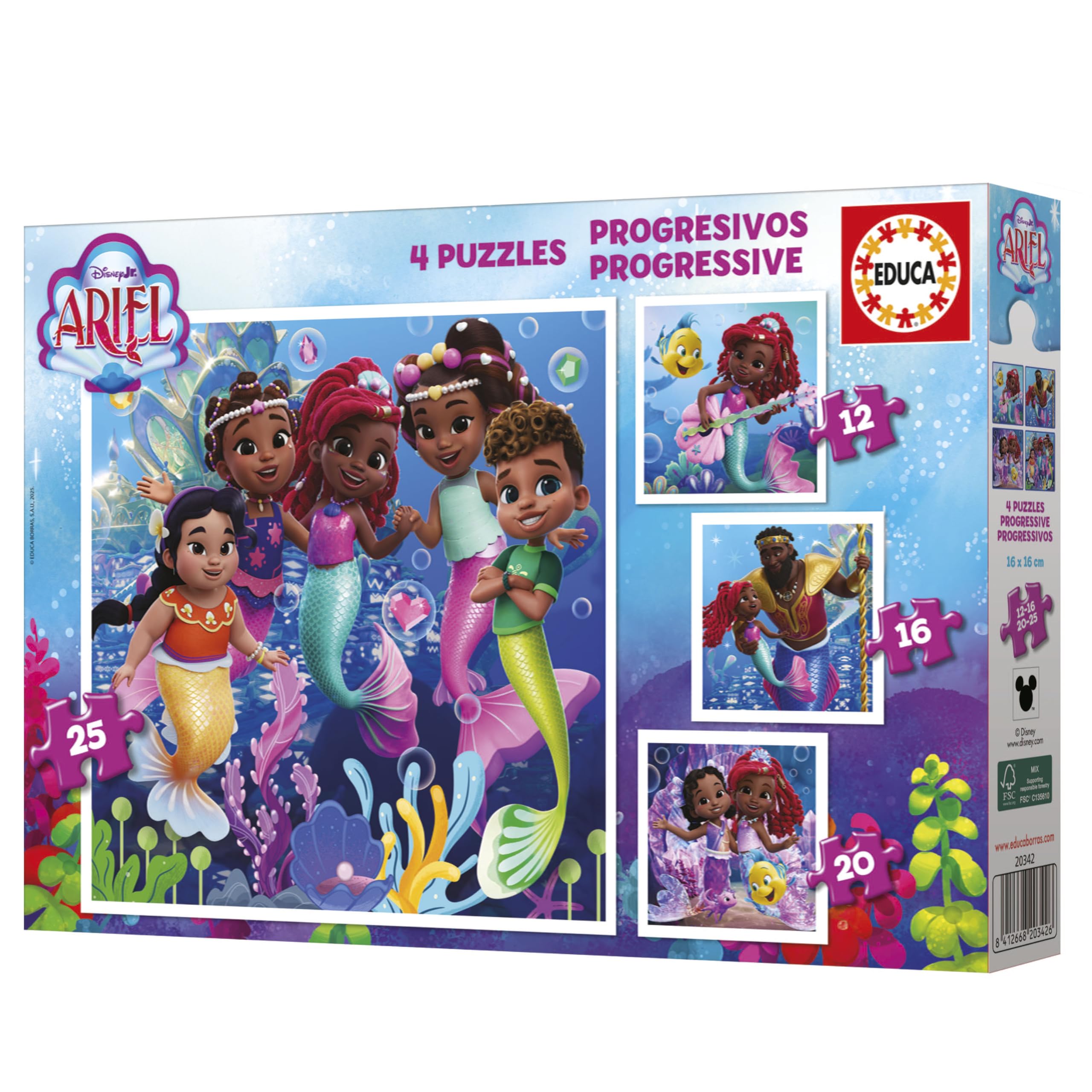 educa-ariel-4in1-puzzleset-12-25-teile-ab-3-jahren image 3
