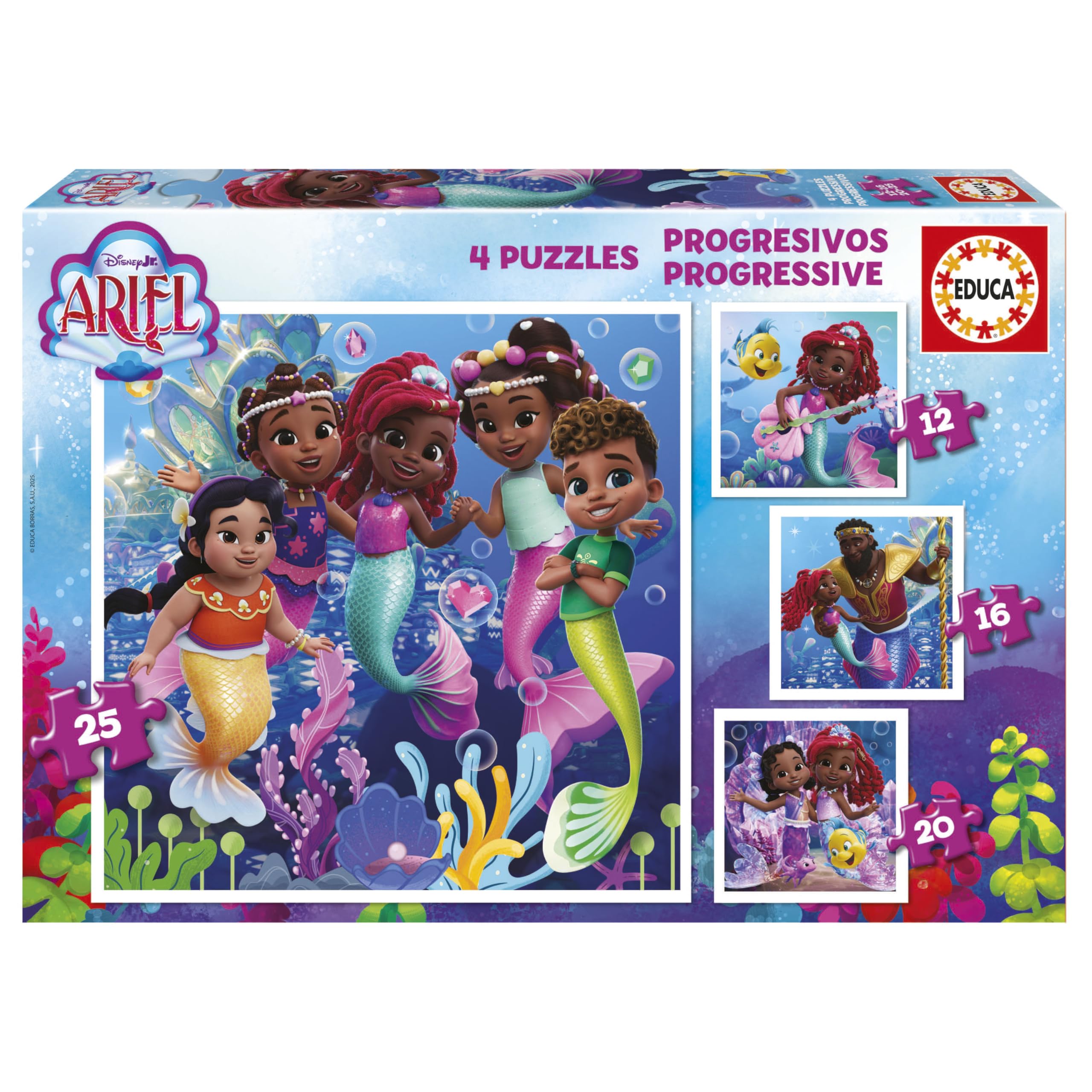 educa-ariel-4in1-puzzleset-12-25-teile-ab-3-jahren image 1