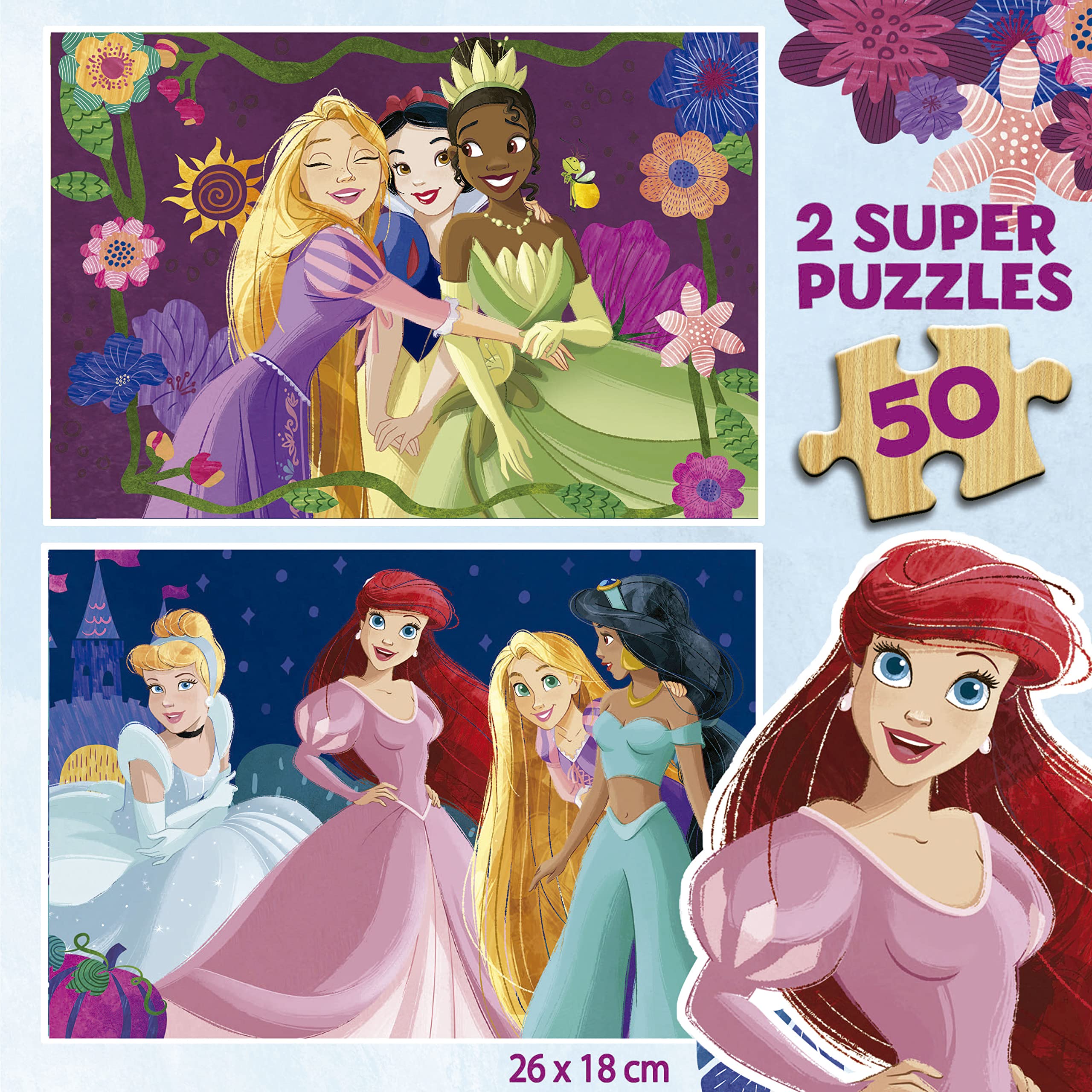 educa-19672-disney-prinzessinnen-holzpuzzle-2x50 image 3