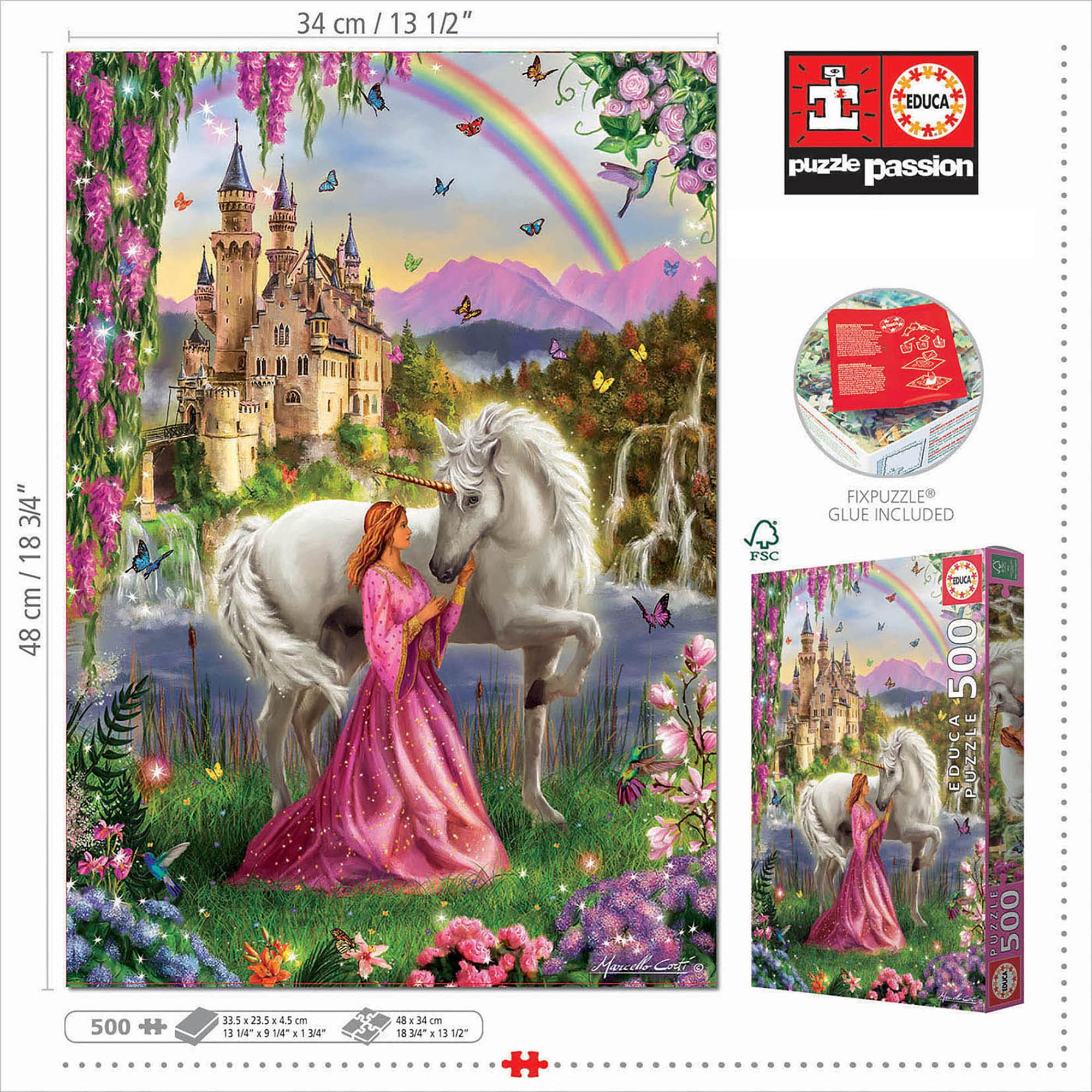 educa-17985-fee-und-einhorn-puzzle-500-teile-fantasy-ab-11 image 3