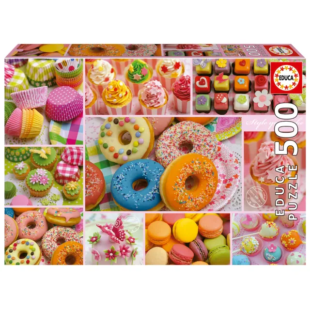 educa-19904-s-ssigkeiten-collage-puzzle-500-teile image 1