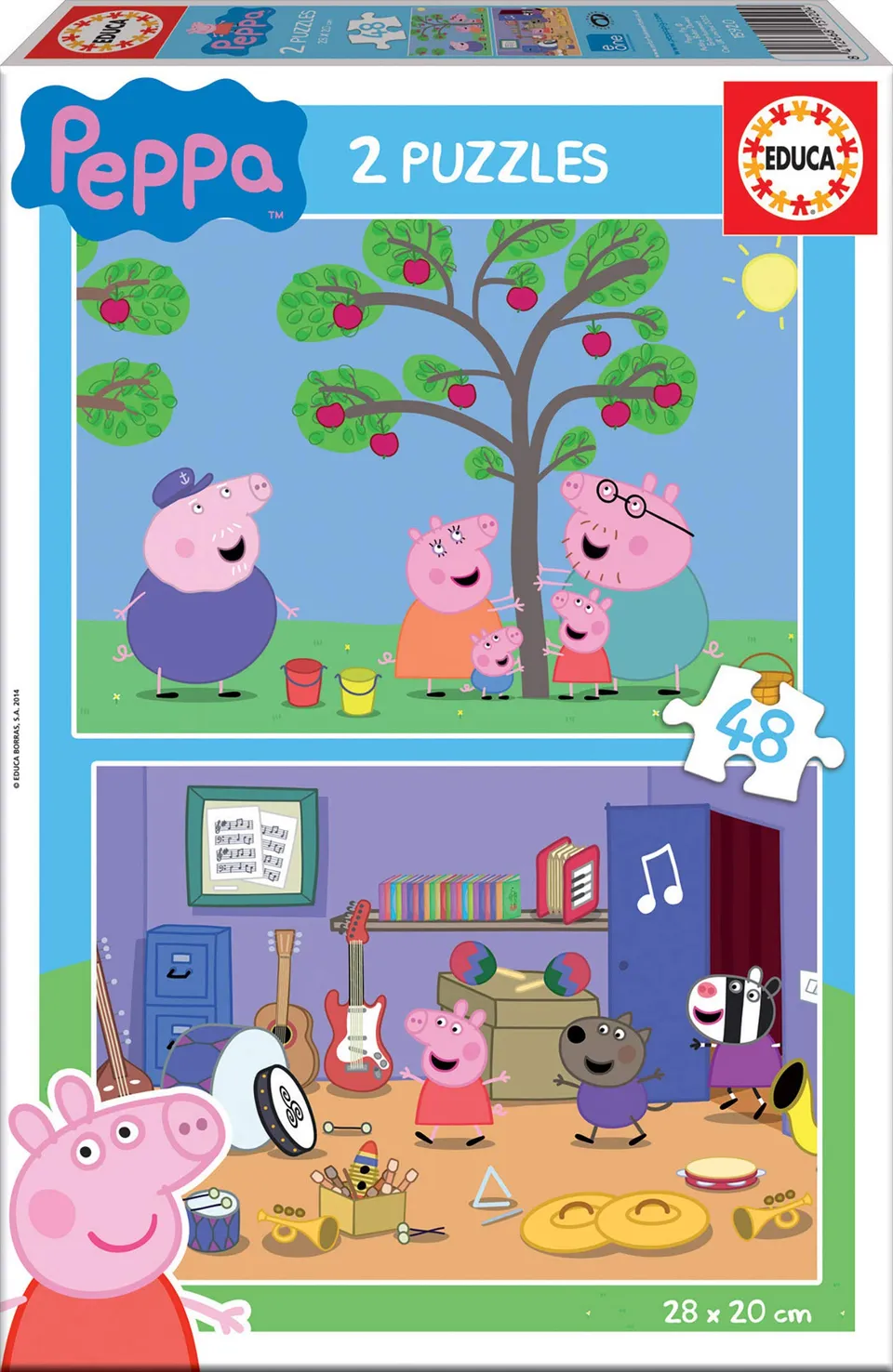 educa-peppa-wutz-puzzle-2x48-teile-kinder-set-ab-4-jahren image 1