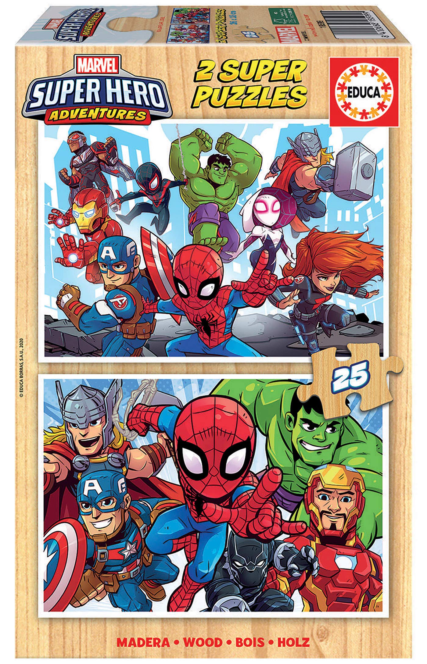 educa-marvel-super-hero-adventures-kinderpuzzle-4er-set-12-25teile image 4