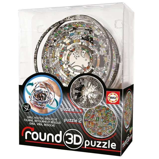 educa-19707-fazzino-3d-puzzle-rund-14-ringe-ab-8 image 1