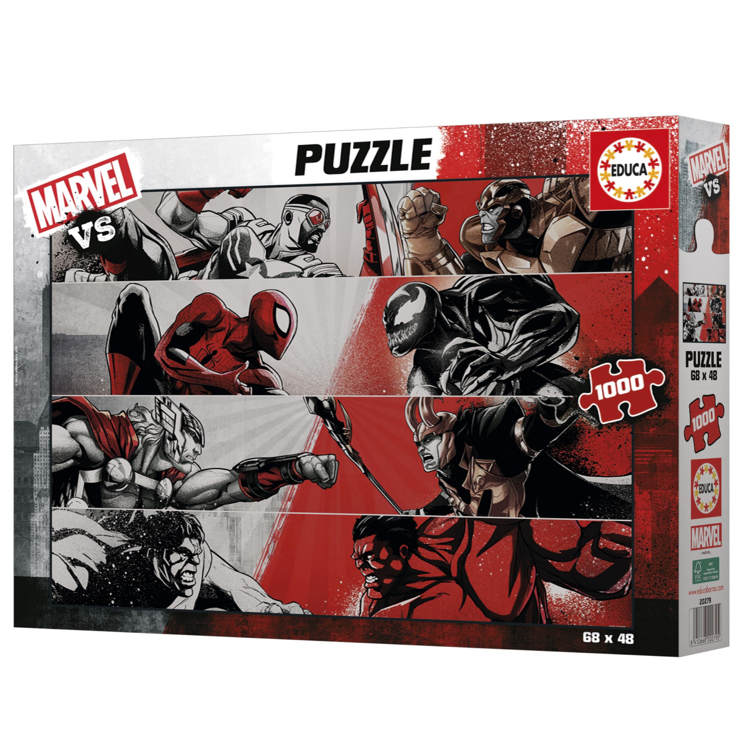 educa-20279-marvel-vs-puzzle-1000-teile-68x48-cm image 4