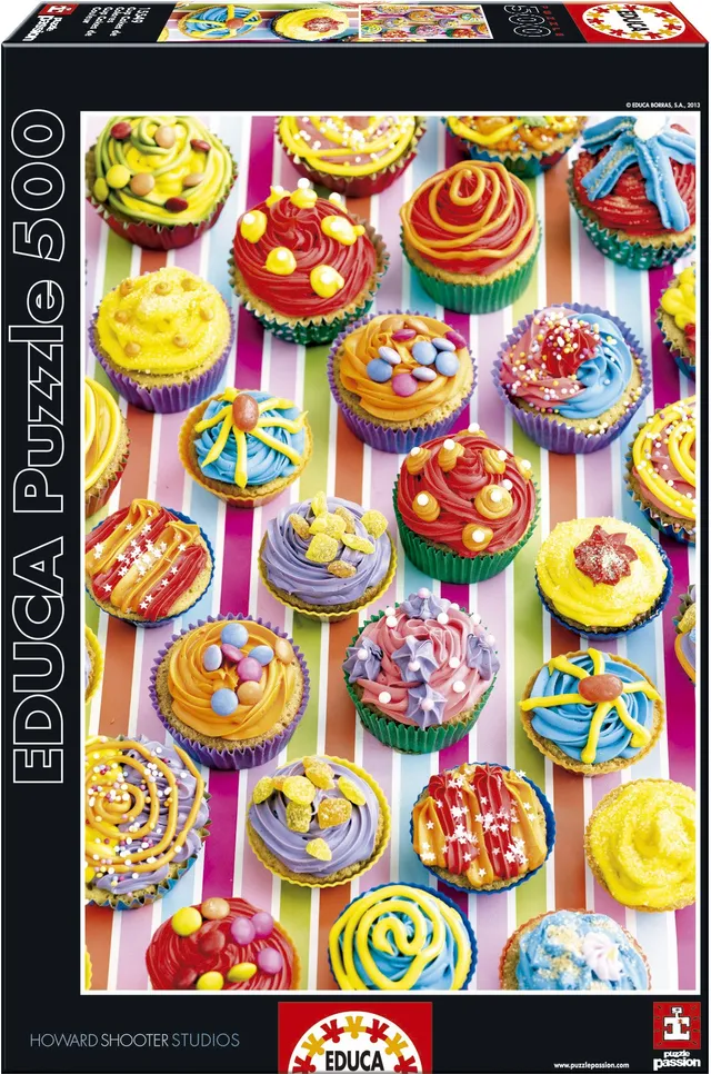 educa-15549-cupcakes-puzzle-500-teile-farbenfroh image 1