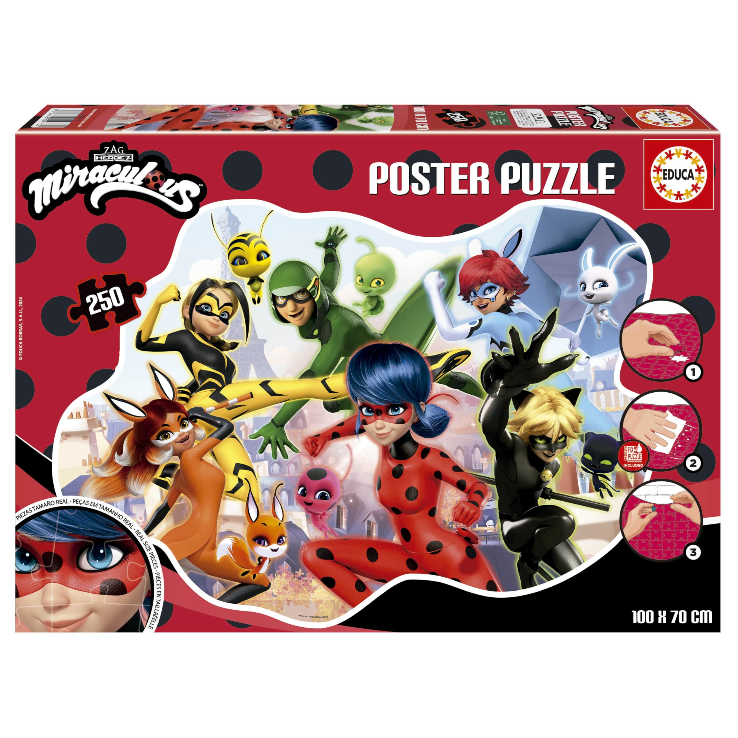educa-19970-miraculous-ladybug-puzzle-250-teile-ab-8-jahren image 1