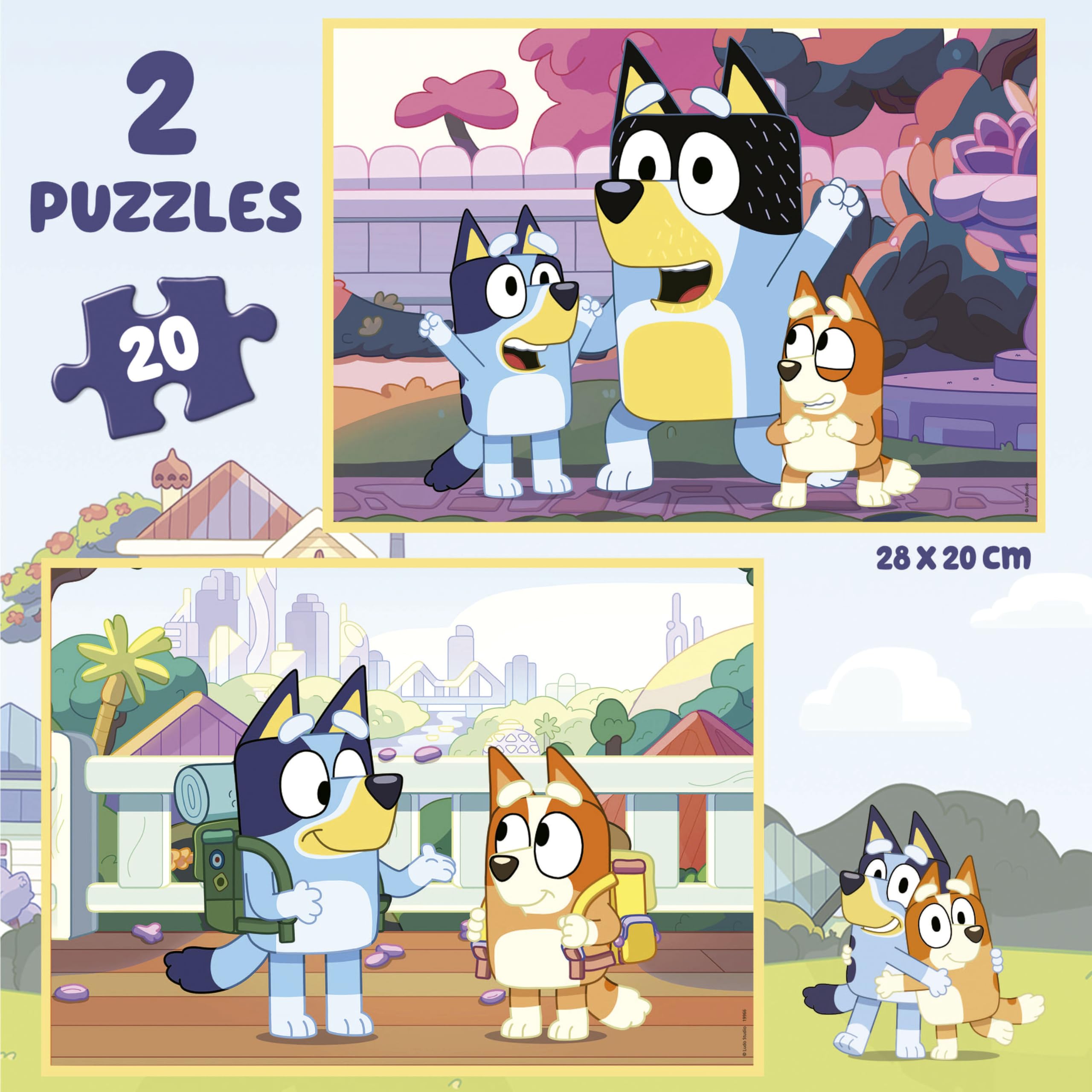 educa-19966-bluey-puzzle-2x20-teile-koffer-ab-4-jahren image 3