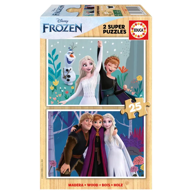 educa-k-nigin-des-schnees-19959-2x25-holzpuzzle-eisk-nigin image 1
