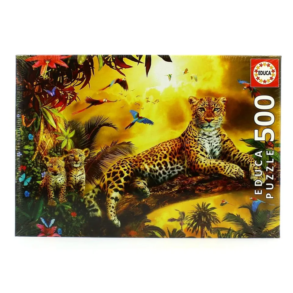 educa-leopard-mit-jungen-17736-puzzle-500-teile-48x34 image 1