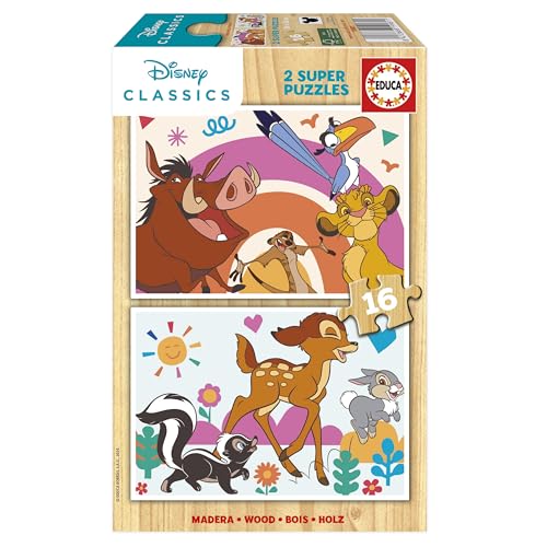 educa-19981-disney-tiere-holzpuzzle-2x16-teile-ab-3-jahren image 8