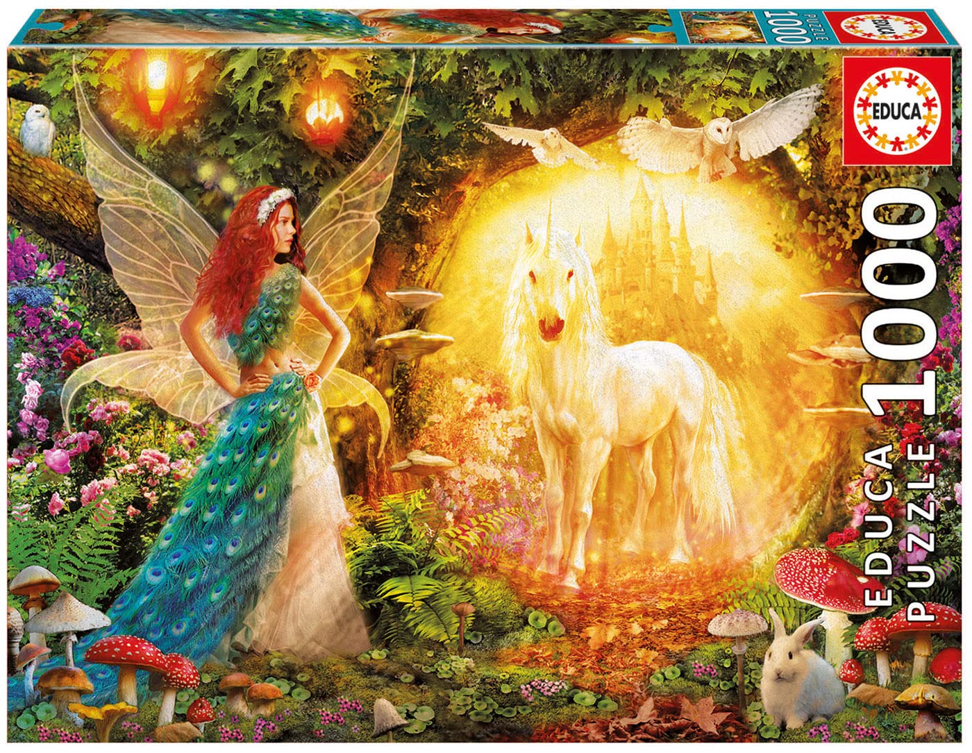 educa-16750-peacock-feathery-fairy-puzzle-1000-teile image 1