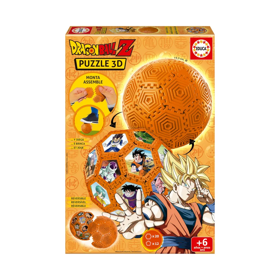 educa-puzzles-3d-dragon-ball-football-3d-puzzle-32-teile-14-cm image 1