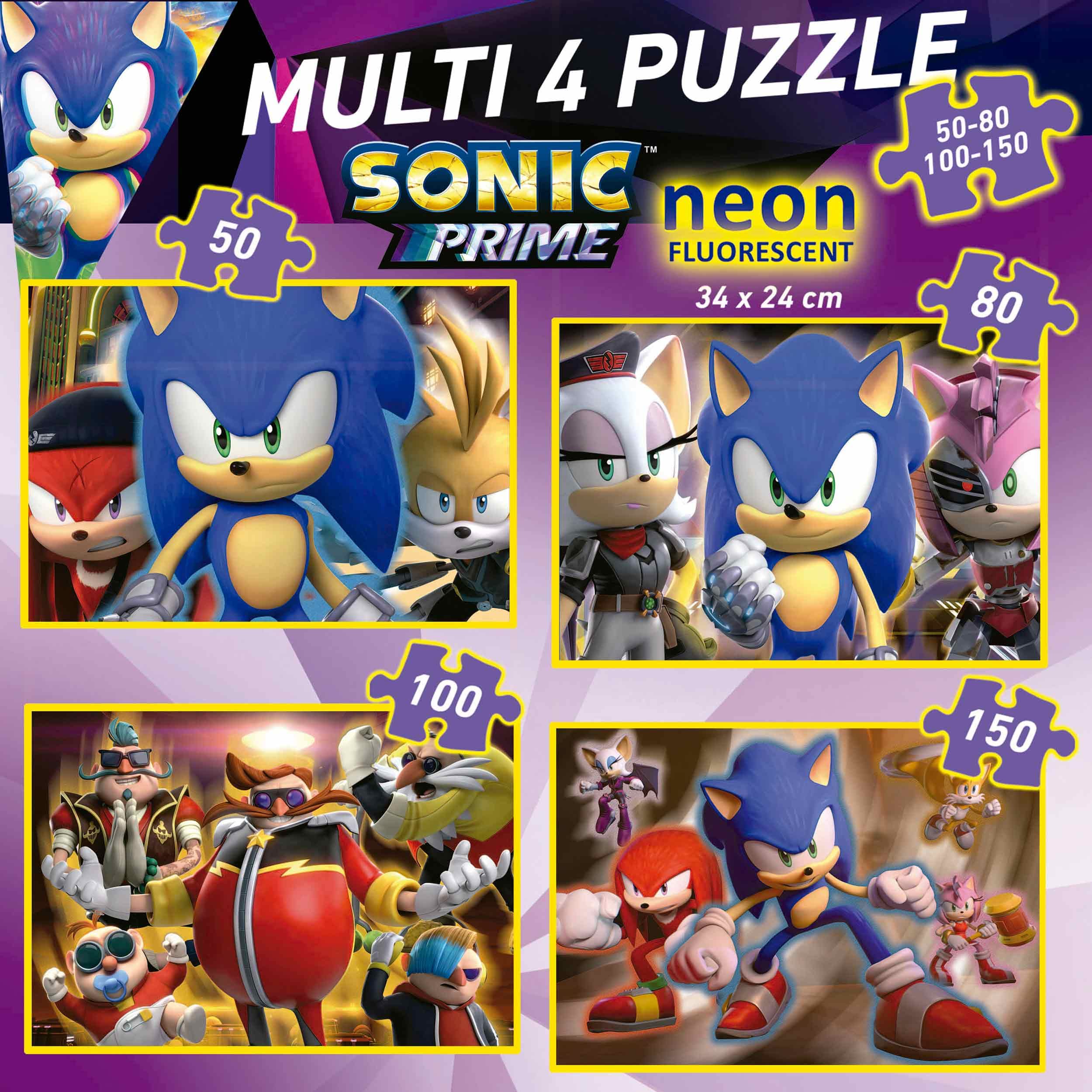 educa-19631-sonic-prime-neon-kinderpuzzle-4in1-50-150-teile image 3