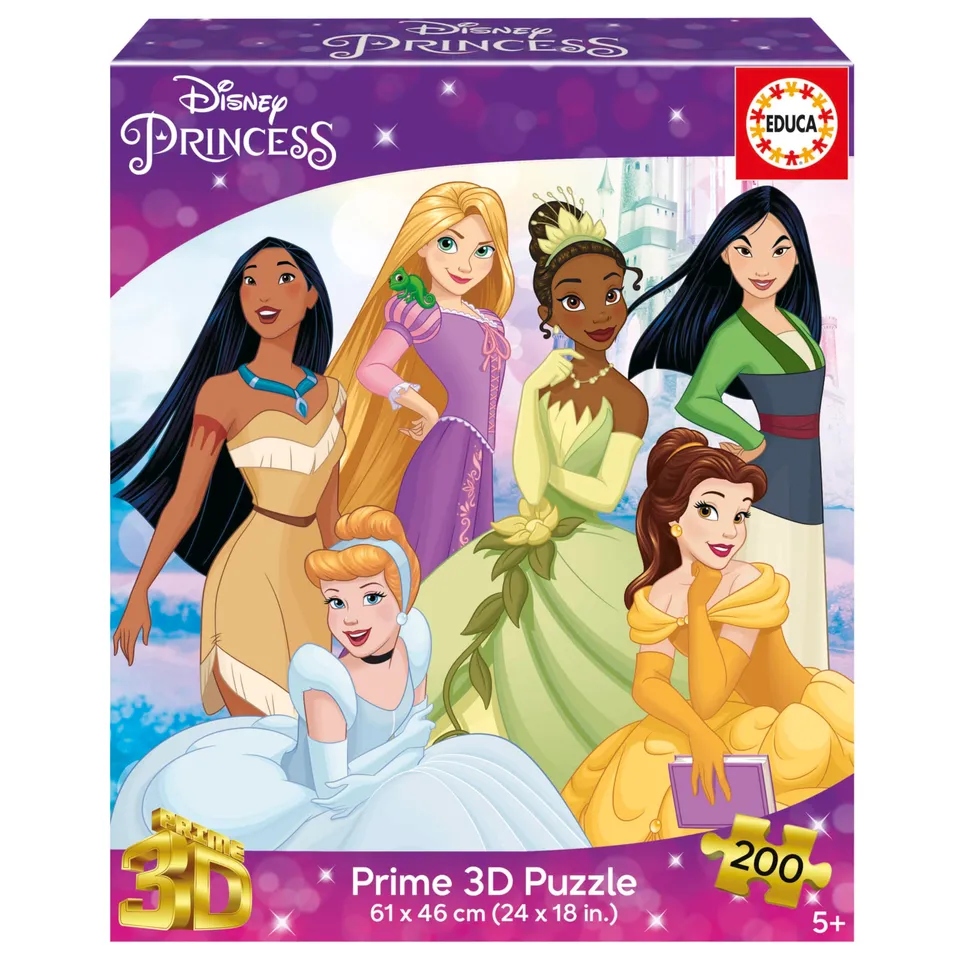 educa-disney-princess-3d-puzzle-200-teile-linseneffekt-ab-6-jahren image 1