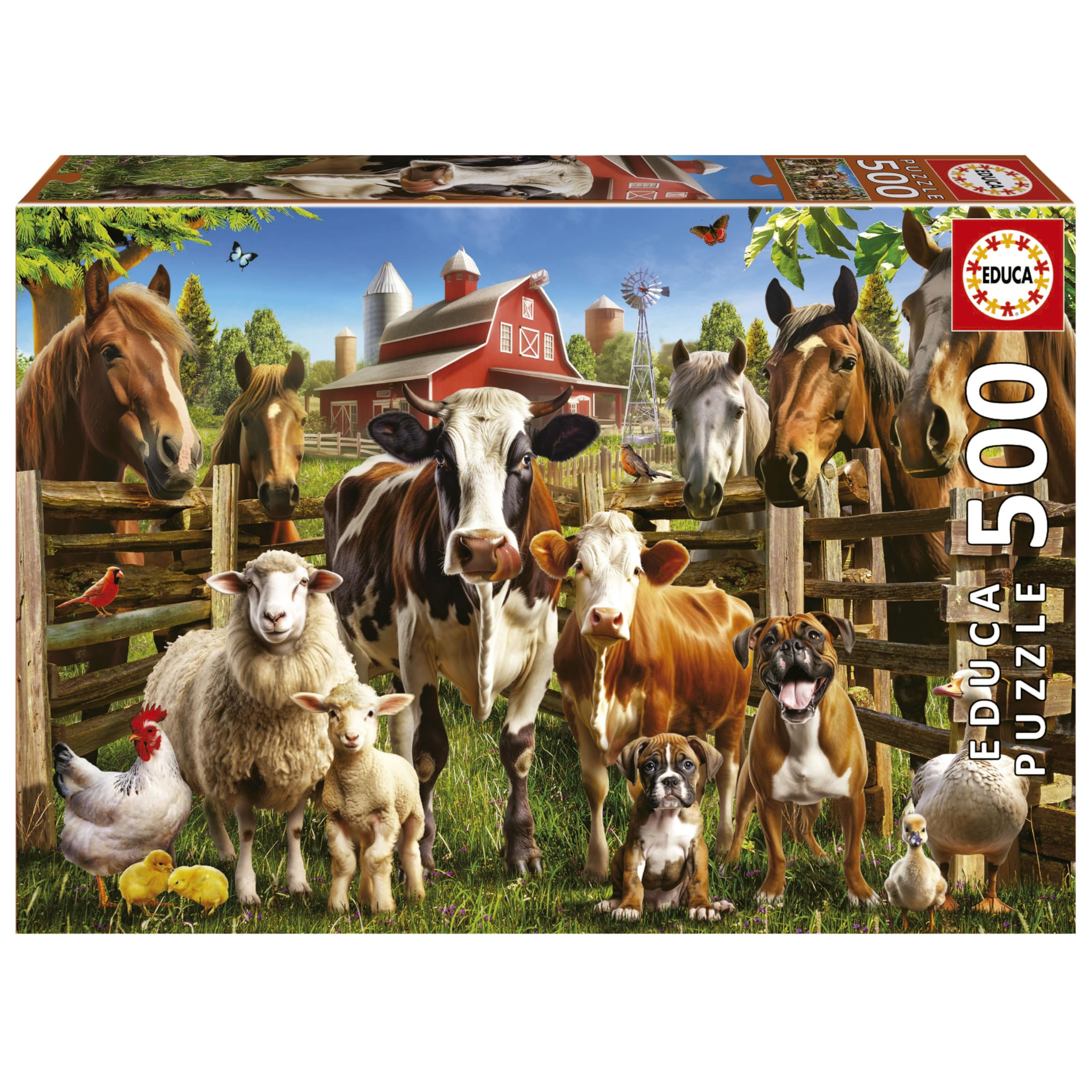 educa-die-frechen-nutztiere-19905-puzzle-500-teile-ab-11-jahren image 1